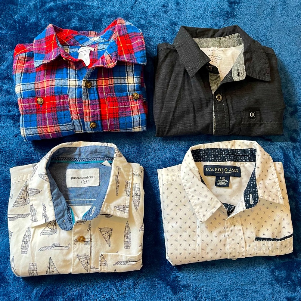 BOYS SIZE 6 BUTTON UP SHIRT BUNDLE